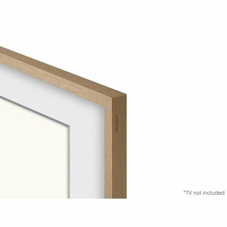 ALMO 2021/22 75-in. The Frame Customizable Bezel - Modern Teak Contemporary Style Wall Mountable Frame VG-SCFA75TK